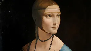 Lady Ermine oil panel Leonardo da Vinci